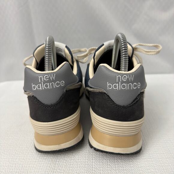 New Balance 574 Shoes Mens Size 8 Blue Leather Mesh Sneakers